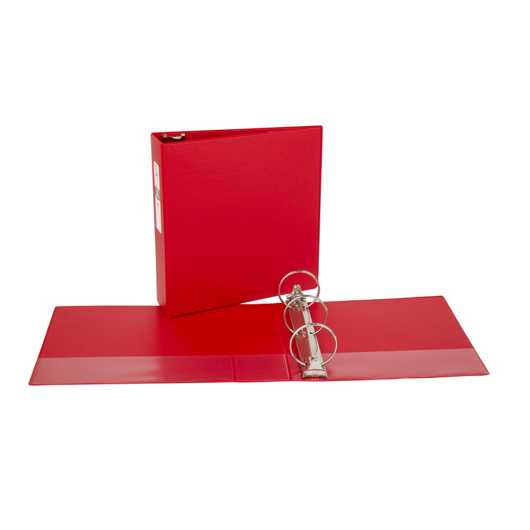 Avery Economy Non-View Binder with Round Rings 11 x 8 1/2 3" Capacity Red 03608